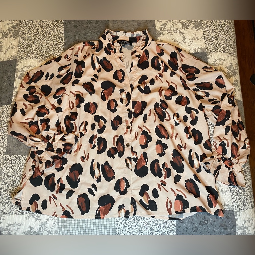 Eloquii Womens Button Down Blouse Size 20